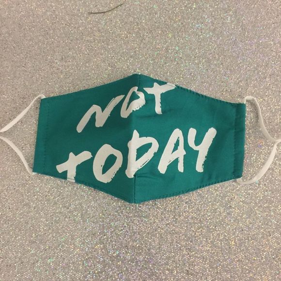 Not  Today Green Face Mask w/ Filter - Picture 1 of 3
